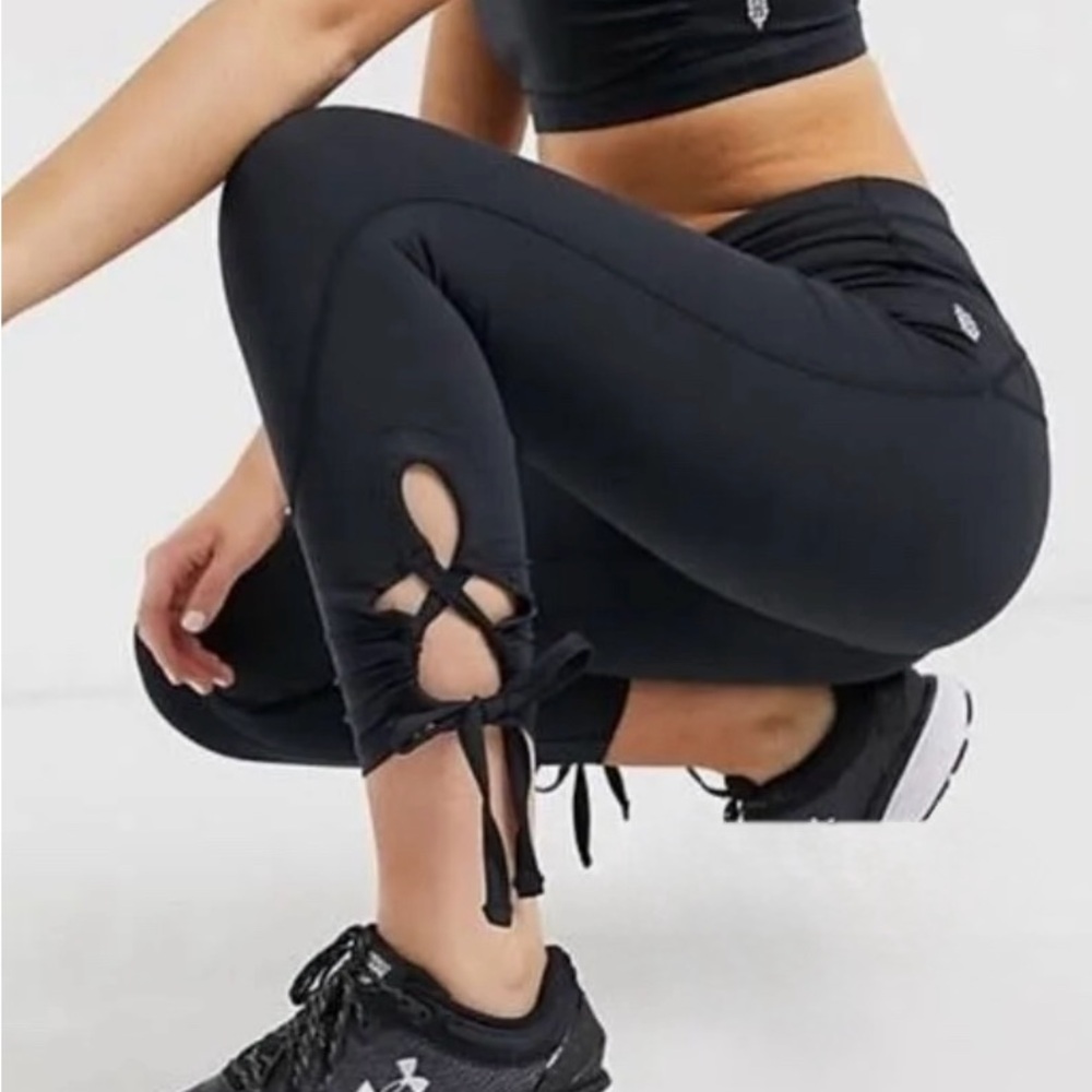 Free People Movement Leggings Black Tie Size S